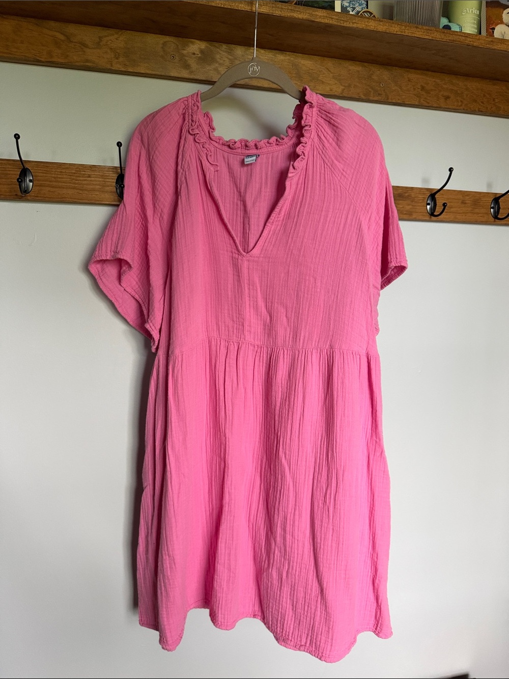 Old Navy Pink Short Sleeve Empire Waist Dress